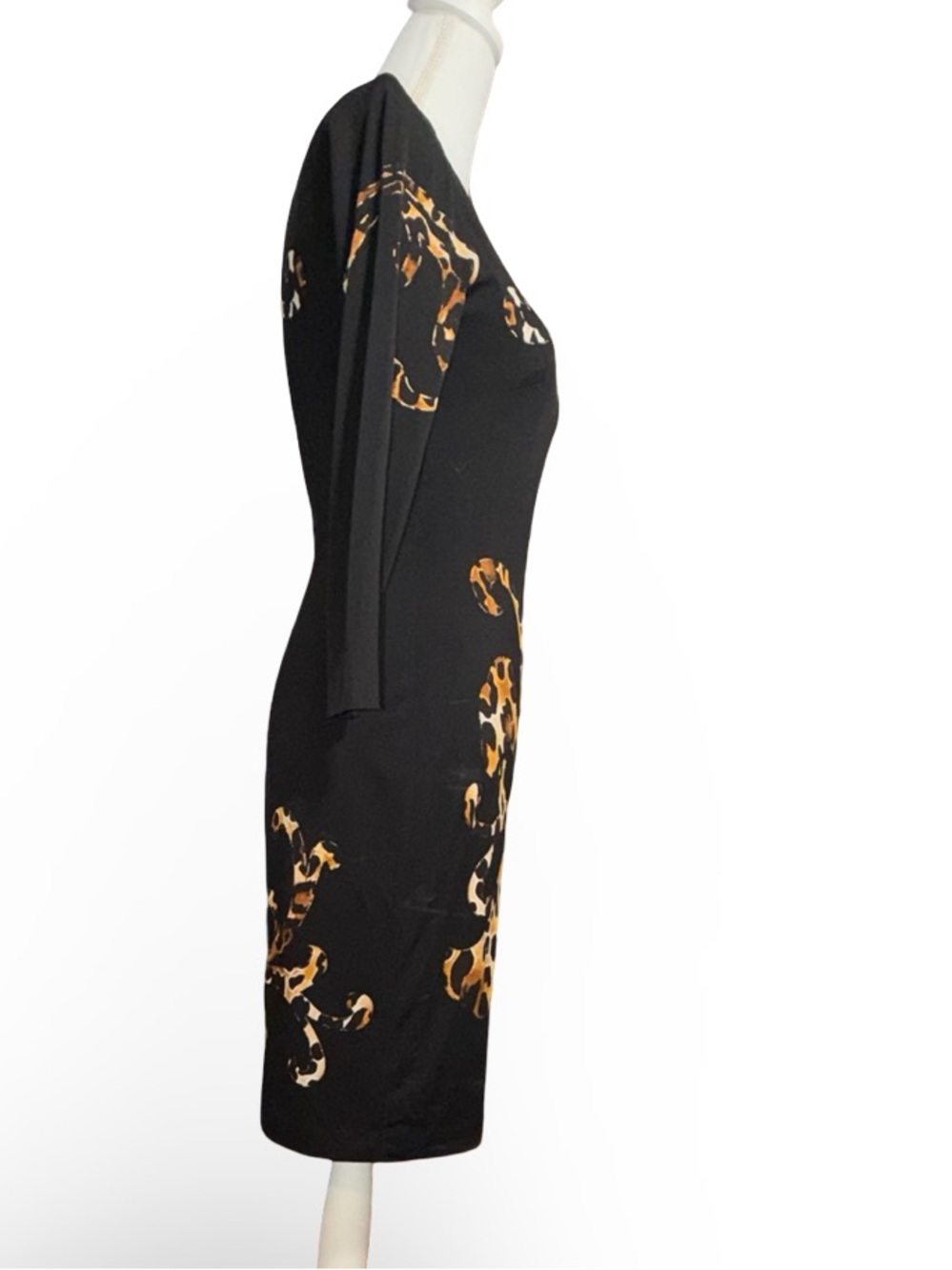 Caché Leopard Print Scroll Bodycon Sheath Dress – 0 - Picture 7 of 15